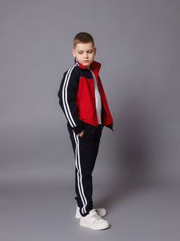 Спортивный костюм К036 Красный-Темно-Синий от фабрики Спортсоло