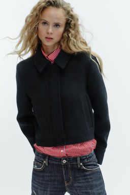 WOOL BLEND JACKET WITH POCKETS - Zara фото 2