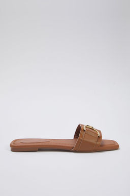 Trendyol Shoes Bej Metal Aksesuar Detayl? Kad?n Terlik TAKSS25TE00015 - Trendyolmilla фото 10