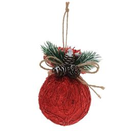 Набор из 3шт Украшение новогоднее "Шар", D 7.5 см, L23,5 W8 H11,5 см