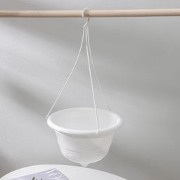 Кашпо для цветов подвесное «Грация», 4.5 л, пластик, белое