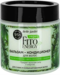 Belle Jardin Fito Energia Vegan Бальзам+кондиц. д/в масло Конопли+Фито протеины-Кофеин (450мл).16