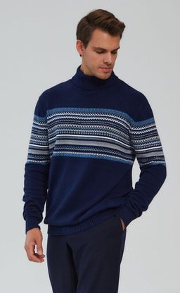 Свитер F121-15-816 d.blue