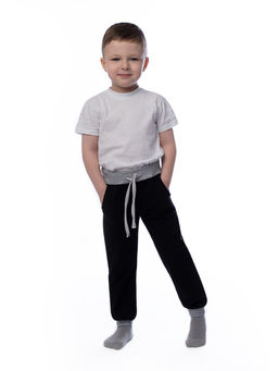 Брюки детские черные на поясе