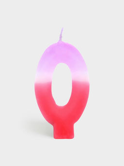 Цена за 10 шт. Свеча цифра для торта «0», 8×3.75×1 см
