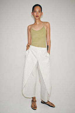 PANTAL?N PAREO RAYA CON LINO ZW COLLECTION / rayas