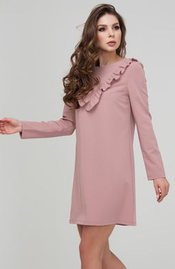 Платье-мини пепельно-розовый - Donna saggia фото 3