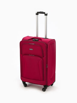 Чемодан на колёсах средний 72 л (M), на молнии, с увеличением, кодовый замок, 4 колеса, красный