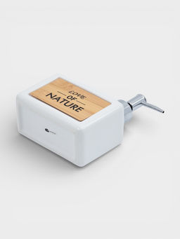 Дозатор для моющего средства с подставкой для губки SAVANNA «Природа», 450 мл, белый