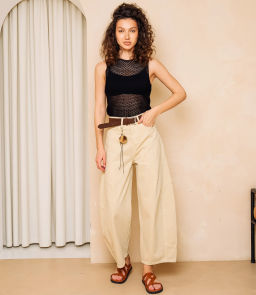 Джинсы #КТ8962, бежевый