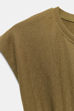 TOP TEXTURA CORSETERO / Khaki - Zara фото 8