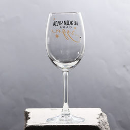 Бокал для вина новогодний Не жди чуда, на Новый год, 360 мл