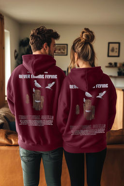 TRENDYOL MAN Bordo Oversize/Genis Kesim Kapusonlu Bask?l? Ici Polar Pamuklu Sweatshirt TMNAW24SW00136 - Trendyolmilla фото 13