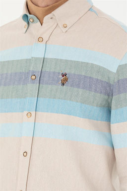 U. S. Polo Assn Мужская синяя рубашка с длинным рукавом - U.s. polo assn фото 7