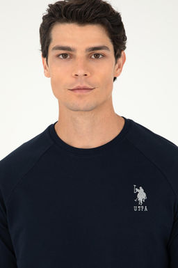 Мужской темно-синий базовый свитшот - U.s. polo assn фото 2