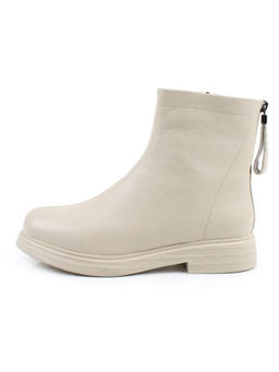 01-XKL21-225DR BEIGE Ботинки демисезонные женские (натуральная кожа, байка)