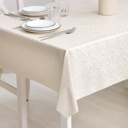 Клеёнка на стол, на тканевой основе, рулон 20 метров, ширина 137 см, толщина 0.25 мм, белая