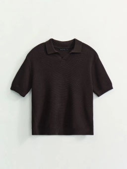 Джемпер поло фактурной вязки / Zarina фото 7