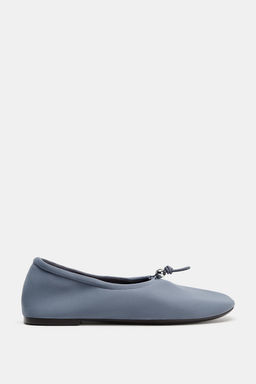 NEOPRENE EFFECT BALLET FLATS WITH PULL TAB - Zara фото 2