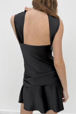 VESTIDO SATINADO FOULARD / Negro - Zara фото 4
