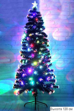 Ёлка новогодняя с подсветкой 120 см, сосна
