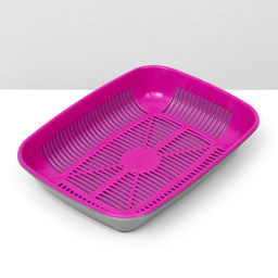 Туалет округлый с сеткой 33,5 х 25 х 6 см, маджента/серый - Simaland фото 3