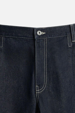 BELTED BAGGY FIT DENIM BERMUDA SHORTS - Zara фото 9