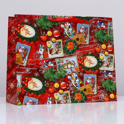 Пакет подарочный ламинированный новогодний С Новым годом, 49?40?19 см