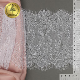 Кружево реснички KRUZHEVO арт.TBY A88 шир.170мм цв.01 белый уп.3м