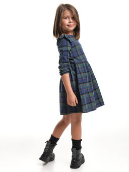 Платье в клетку UD 8050 зеленая-синяя клетка - Mini maxi фото 6