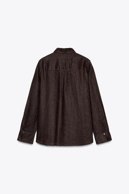 ZW COLLECTION 100% LINEN SHIRT - Zara фото 17