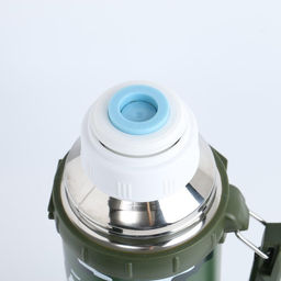 Термос Мастер К Движение, 1.2 л, 11?29 см, с кружкой, сохраняет тепло 18 ч, нержавеющая сталь, зелёный