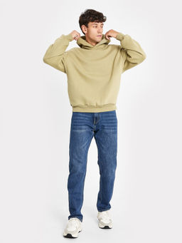 Худи мужское в зеленом оттенке олива +печать 121794 - Mark formelle фото 2