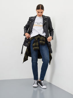 Утепленные женские джинсы мом с начесом - Mossmore фото 2