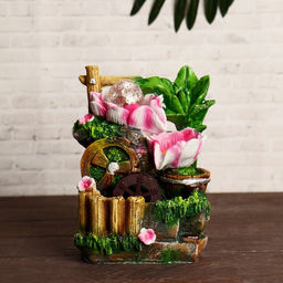 Фонтан настольный «Цветущий сад», 12×20 см, с подсветкой
