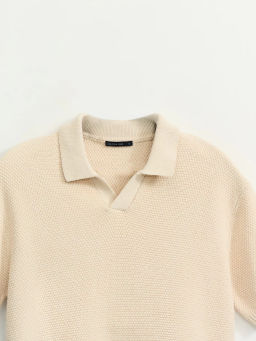 Джемпер поло фактурной вязки / Zarina  фото 9