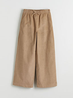 Beli Lastikli Kadife K?z ?ocuk Pantolon