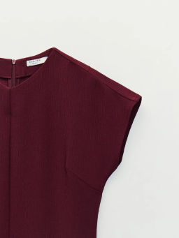 Платье миди с V-образным вырезом / Zarina  фото 8