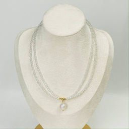 Колье из Горного Хрусталя и Жемчуга