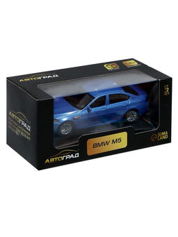 Машина металлическая BMW M5, 1:43, цвет синий - АвтоГрад фото 4