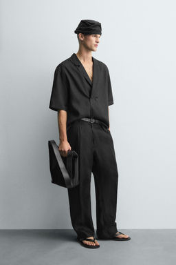 100% LINEN KIMONO SHIRT - Zara фото 5