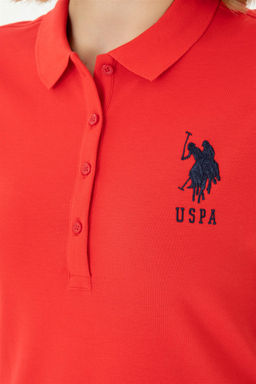 Женское красное трикотажное платье - U.s. polo assn фото 7