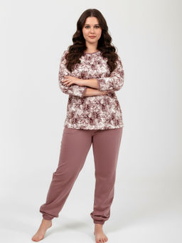 Костюм женский футер 2-х нитка начёс "МАДИНА" КОФЕ