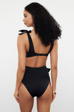 TRENDYOLMILLA Siyah Kusakl? Baglamal? Yuksek Bel Hipster Bikini Alt? TBESS24BA00147  фото 8