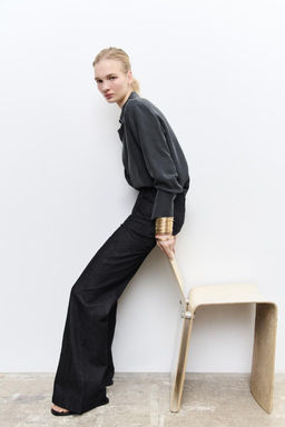 ZW COLLECTION RELAXED BOOTCUT JEANS - Zara фото 3