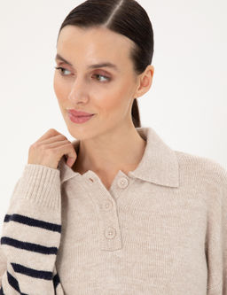 Ekru Comfort Fit Kazak - Pierre cardin фото 2