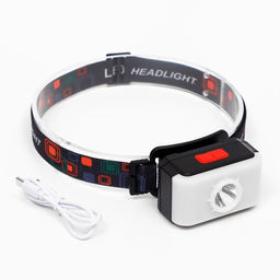 Фонарь налобный аккумуляторный, 10 Вт, 1200 мАч, XPG, LED, 3 режима, IP65, USB - Simaland фото 2