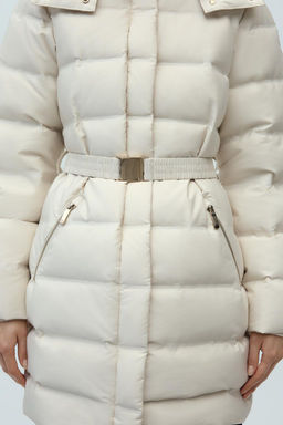 SEMI-LONG WIND PROTECTION HOODED PUFFER JACKET - Zara фото 3