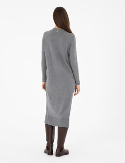 Antrasit Regular Fit Triko Elbise