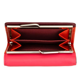 Итальянский женский кожаный кошелек DuDu серии Corsica | малиновый - Dudubags фото 4